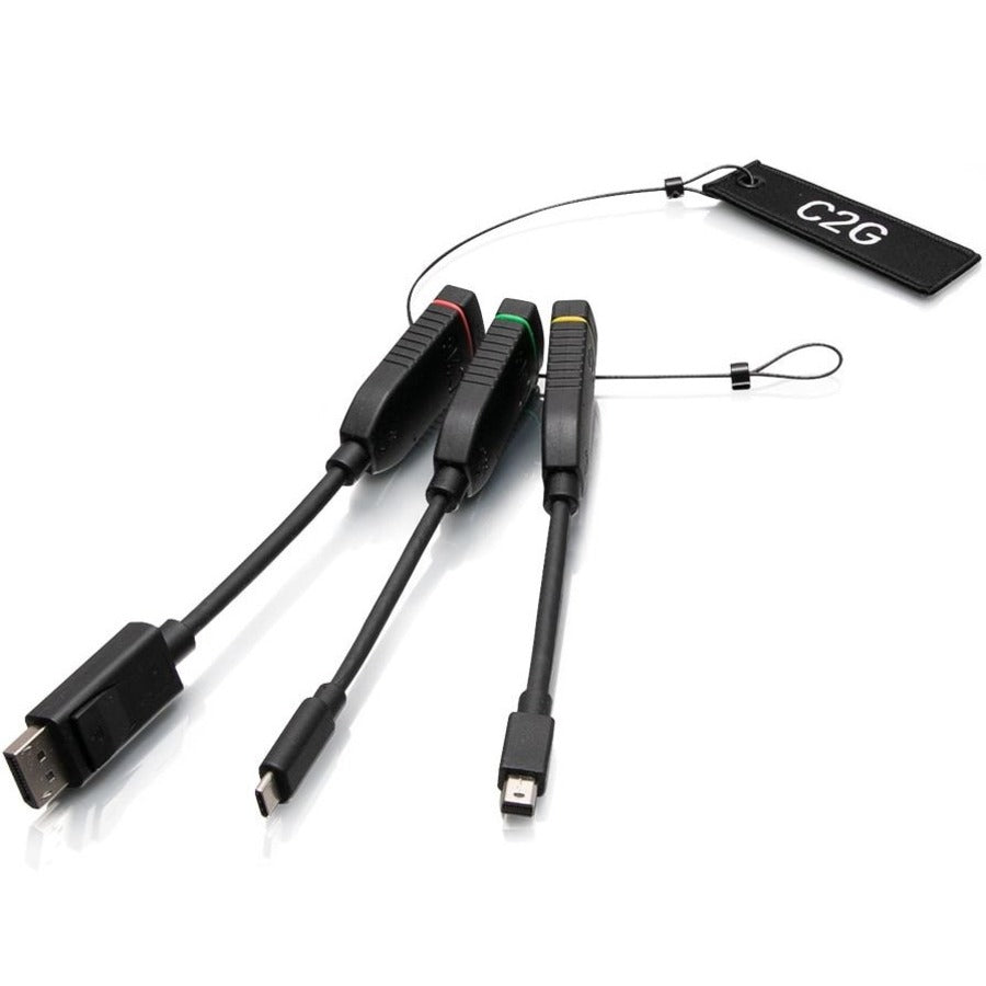 C2G Universal HDMI Dongle Adapter Ring with Mini DP, DisplayPort & USB-C