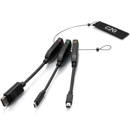 C2G Universal HDMI Dongle Adapter Ring with Mini DP, DisplayPort & USB-C