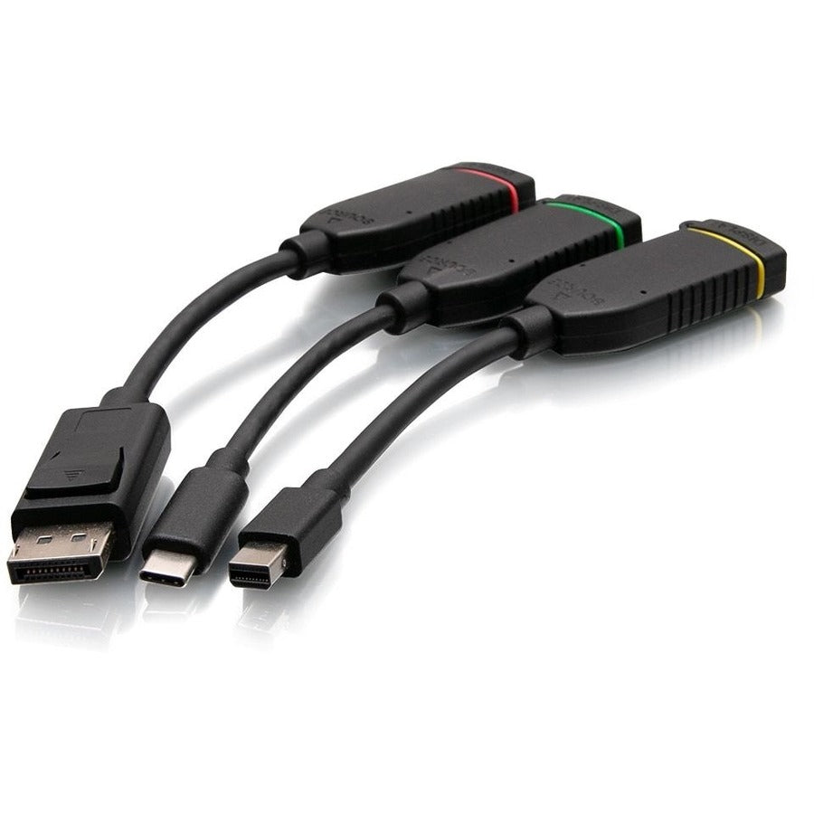 C2G Universal HDMI Dongle Adapter Ring with Mini DP, DisplayPort & USB-C