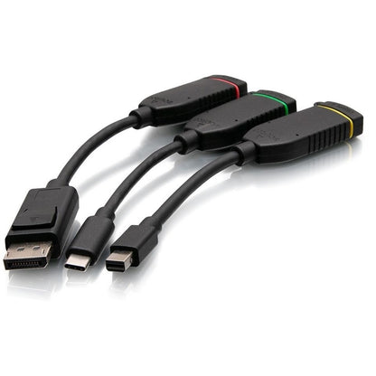 C2G Retractable 4K HDMI Dongle Adapter Ring - Color Coded mDP, DP, USB C