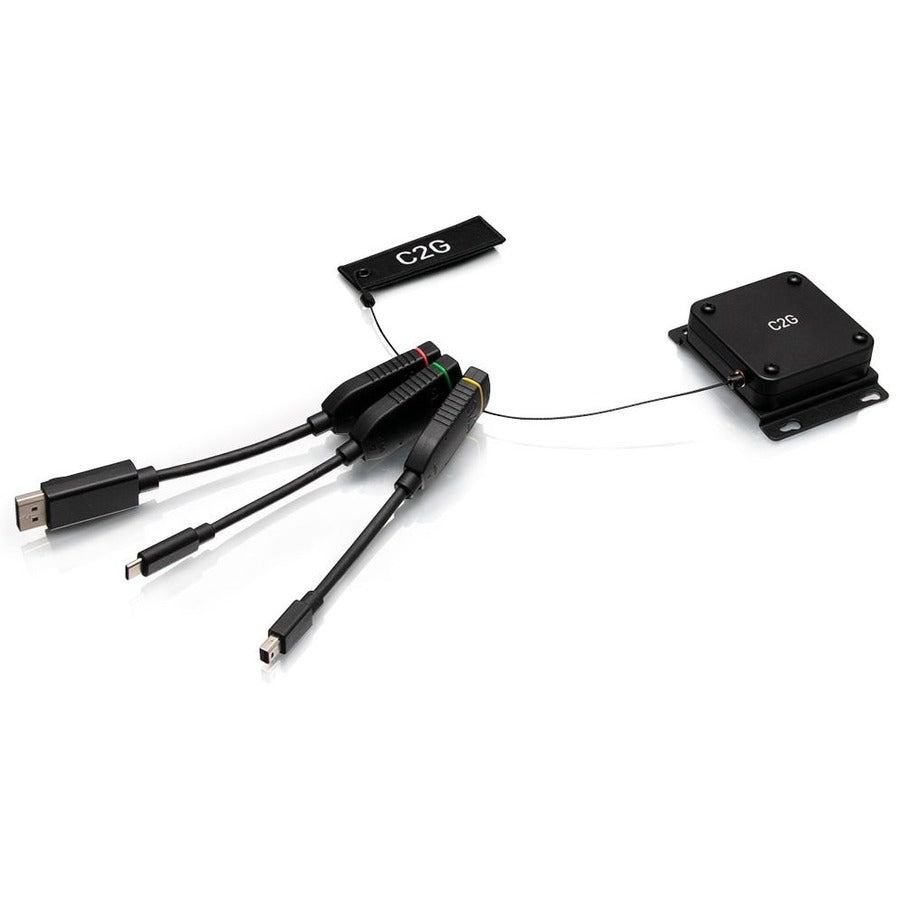 C2G Retractable 4K HDMI Dongle Adapter Ring - Color Coded mDP, DP, USB C
