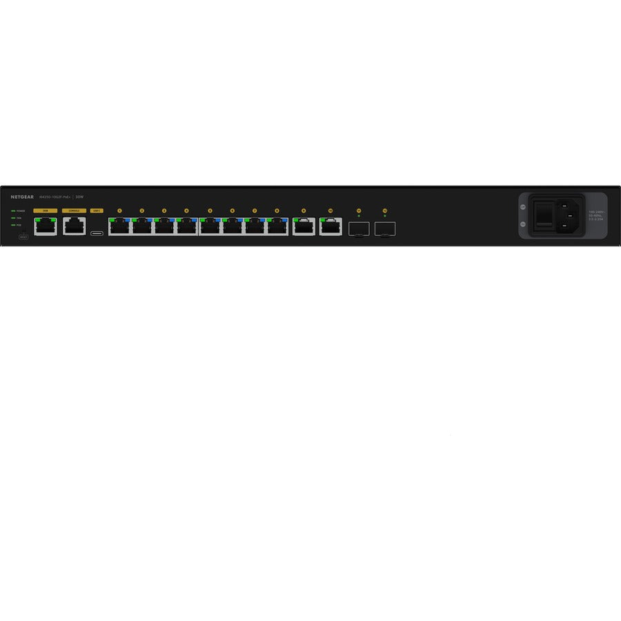 Netgear AV Line M4250-10G2F-PoE+ Ethernet Switch
