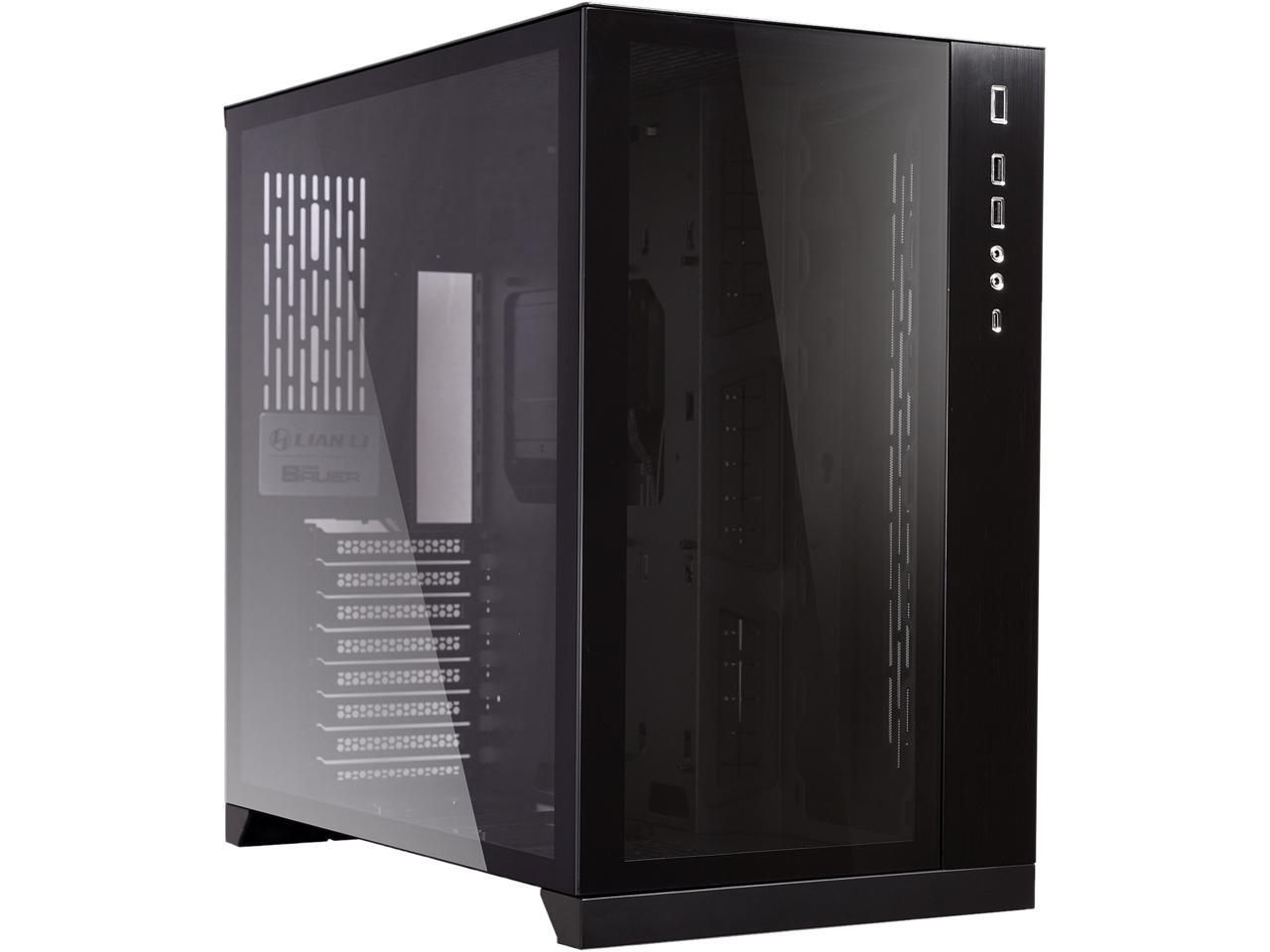 LIAN LI PC-O11 Dynamic Black Tempered Glass on the Front and Left Side, Chassis Body SECC ATX Mid Tower Gaming Computer Case - PC-O11DX