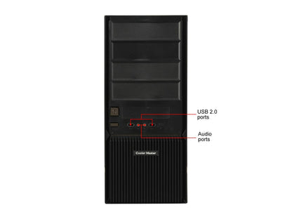 Cooler Master Elite 350 - Mid Tower Computer Case with 500W Power Supply and Blue LED Light Strip