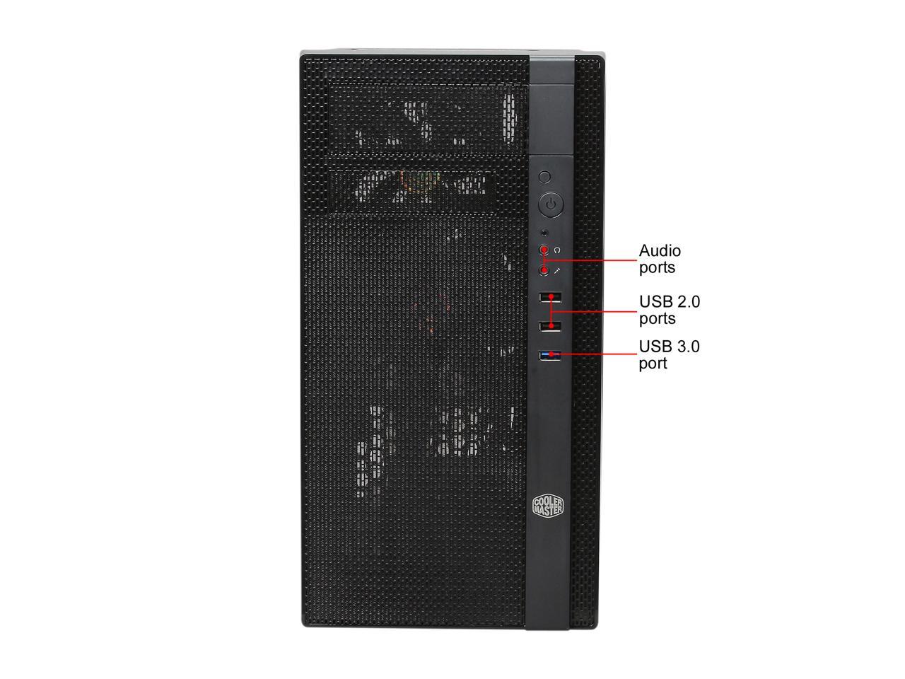 Cooler Master N200 Micro-ATX Mini Tower with Front Mesh Ventilation, Minimal Design, 240mm Close-Loop AIO Support
