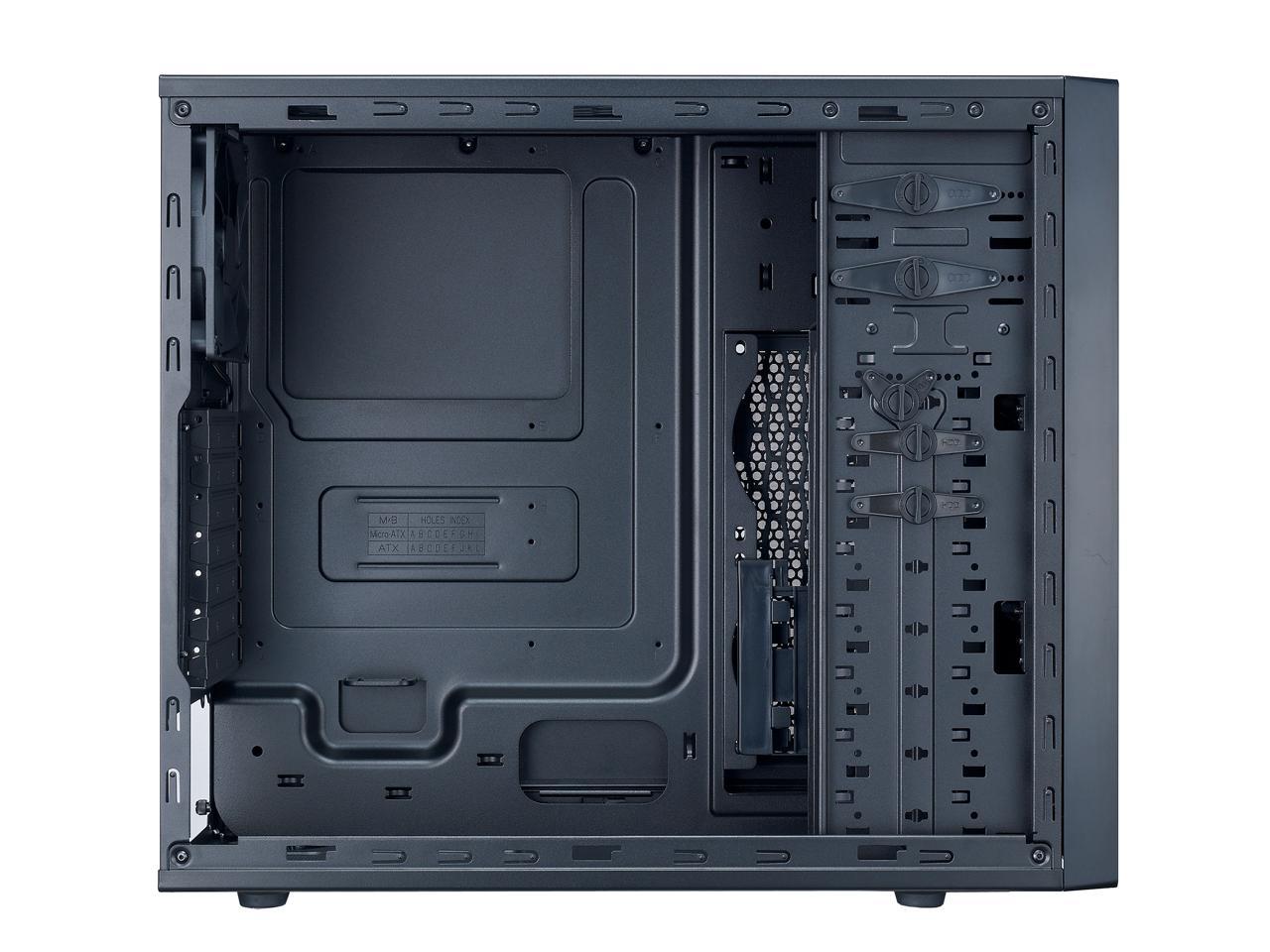 Cooler Master N400 NSE-400-KKN2 N-Series Mid Tower Computer Case with ATX Motherboard Support, Multiple 240mm Radiator Support, and Ventilated Front Panel