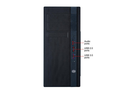 Cooler Master N400 ATX Tower with Front Mesh Ventilation, Minimal Design, 240mm Close-Loop AIO Support