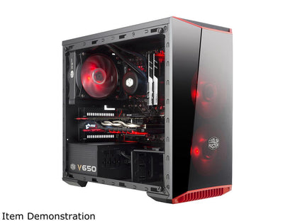 Cooler Master MasterBox Lite 3.1 Micro ATX Tower w/ Front Dark Mirror Panel, 3 Customize Color Trims & Transparent Acrylic Side Panel
