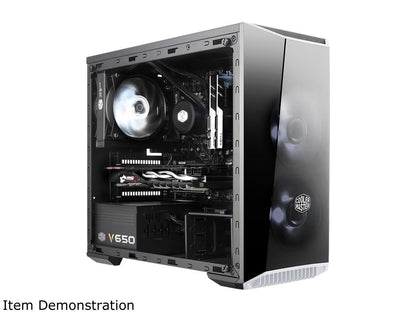 Cooler Master MasterBox Lite 3.1 Micro ATX Tower w/ Front Dark Mirror Panel, 3 Customize Color Trims & Transparent Acrylic Side Panel