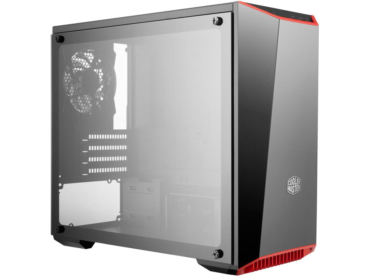 Cooler Master MasterBox Lite 3.1 TG Micro ATX Tower w/ Front Dark Mirror Panel, 3 Customize Color Trims & Tempered Glass Side Panel