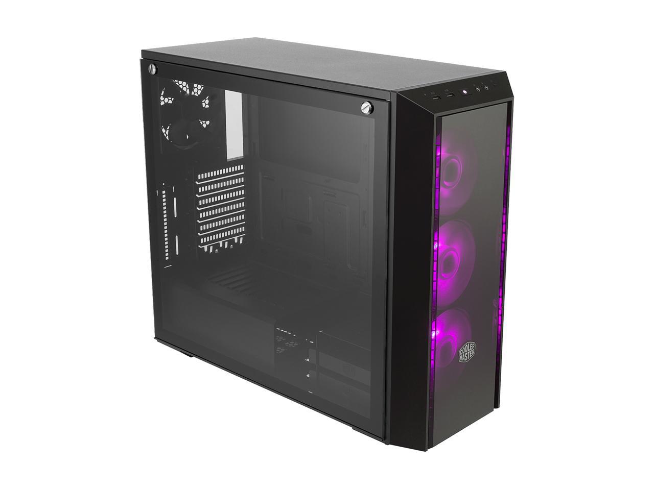 Cooler Master MasterBox Pro 5 RGB ATX Mid-Tower w/ Front DarkMirror Panel, Tempered Glass Side Panel & 3 x 120mm RGB Fans w/1 to 3 Splitter Cable