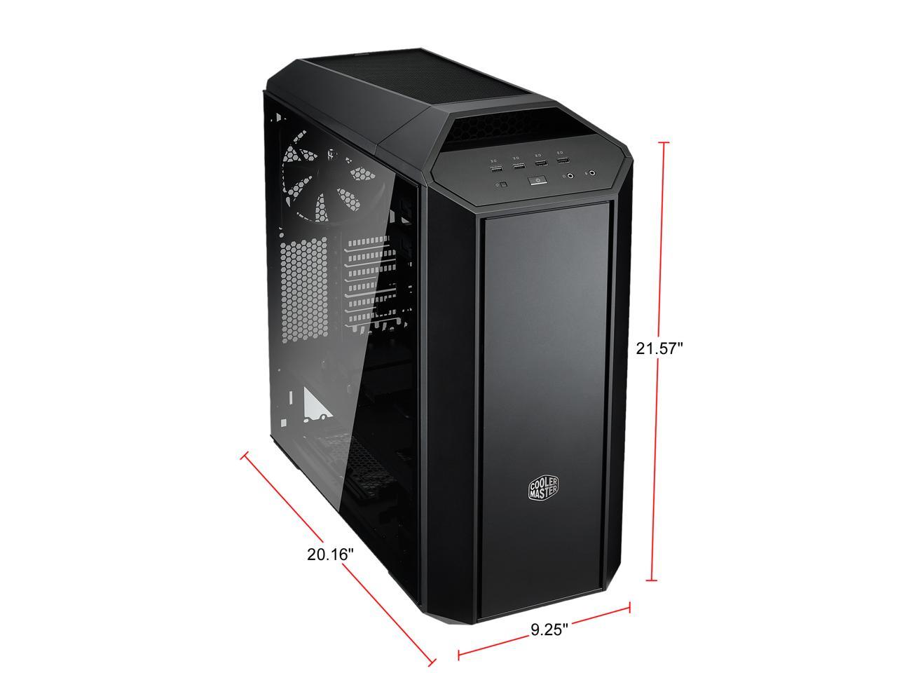 Cooler Master MasterCase MC500P Mid-Tower Case w/ FreeForm Modular, Front Mesh Ventilation, Solid/Mesh Front Option, Tempered Glass Side Panel & Cable Management Cover