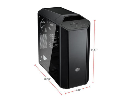 Cooler Master MasterCase MC500P Mid-Tower Case w/ FreeForm Modular, Front Mesh Ventilation, Solid/Mesh Front Option, Tempered Glass Side Panel & Cable Management Cover