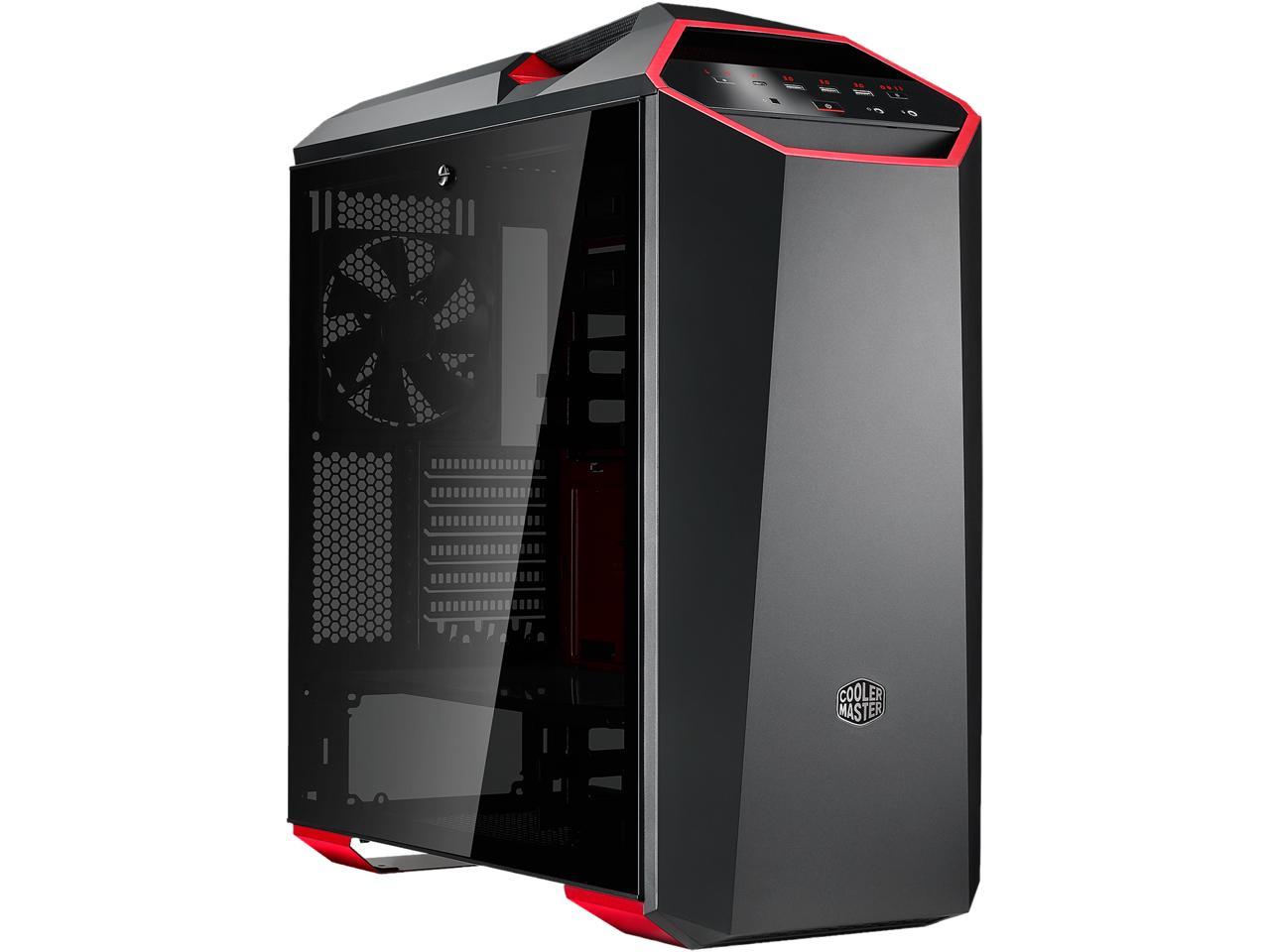 Cooler Master MasterCase MC500Mt ATX-Mid-Tower Case w/ FreeForm Modular, Type-C I/O Panel, 2x Tempered Glass Side Panel, RGB Panel Plate, Carrying Handle & Cable Management Cover