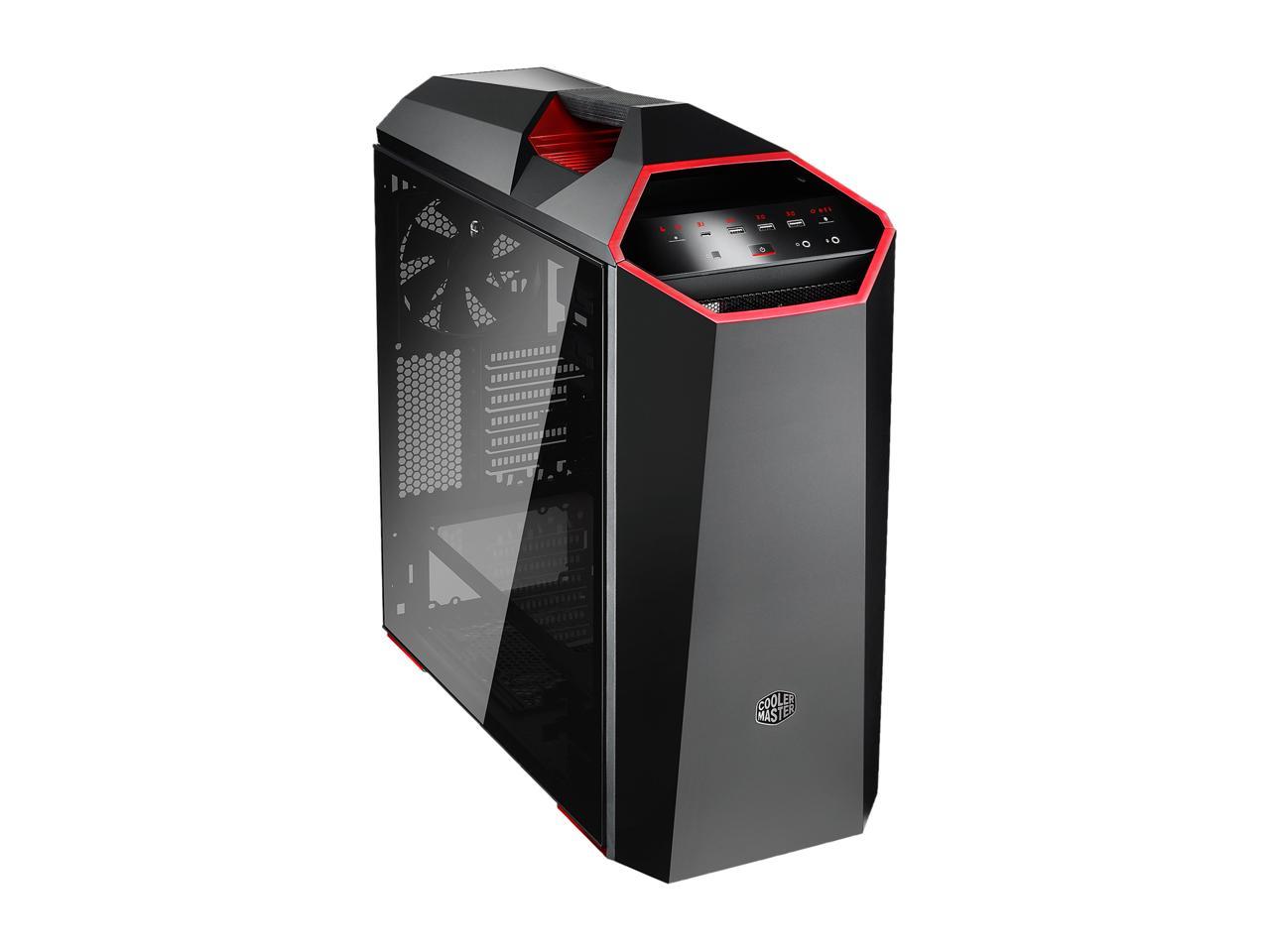 Cooler Master MasterCase MC500Mt ATX-Mid-Tower Case w/ FreeForm Modular, Type-C I/O Panel, 2x Tempered Glass Side Panel, RGB Panel Plate, Carrying Handle & Cable Management Cover