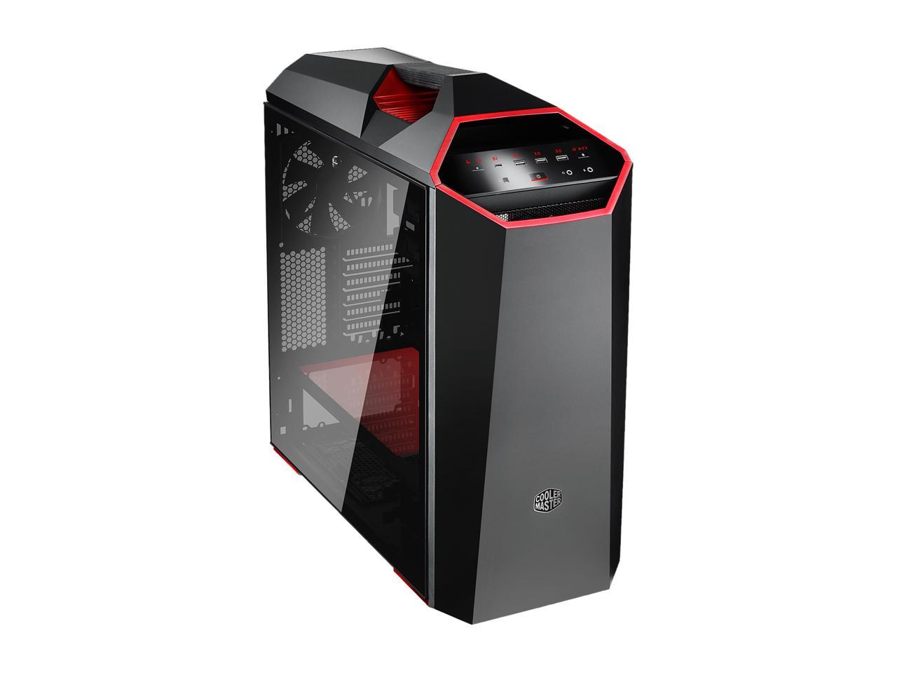 Cooler Master MasterCase MC500Mt ATX-Mid-Tower Case w/ FreeForm Modular, Type-C I/O Panel, 2x Tempered Glass Side Panel, RGB Panel Plate, Carrying Handle & Cable Management Cover