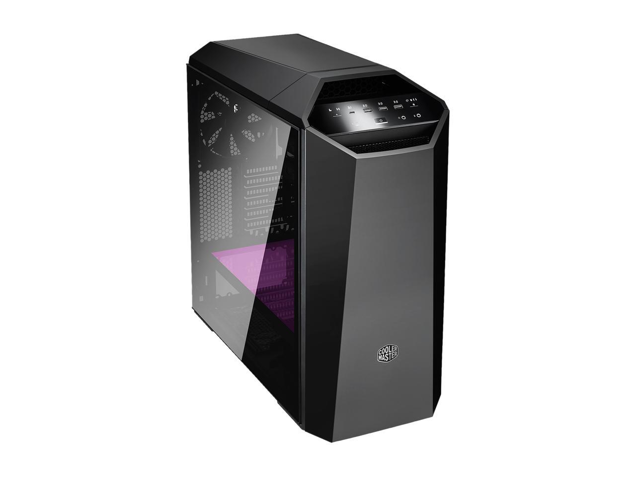 Cooler Master MasterCase MC500M Mid-Tower ATX Case w/ FreeForm Modular, Type-C I/O Panel, Tempered Glass Side Panel, RGB Panel Plate & Cable Management Cover