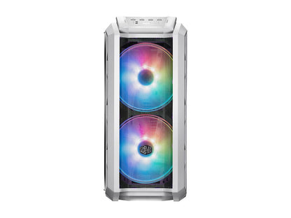 Cooler Master MasterCase H500P Mesh White ARGB Airflow ATX Mid-Tower with Dual 200mm ARGB Fans, Mesh Front Panel, Tempered Glass Side Panel & ARGB Lighting System