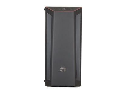 Cooler Master MasterBox MB510L ATX Mid-Tower w/ Front Carbon Texture, Front Side Red Accent Mesh Intake & Transparent Acrylic Side Panel