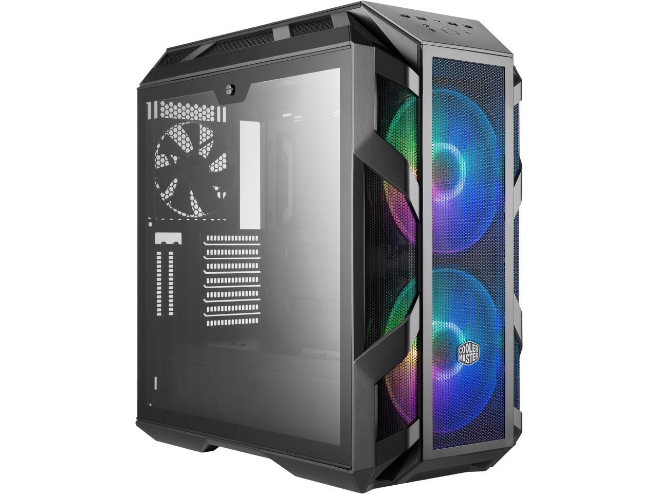 Cooler Master MasterCase H500M ATX Mid-Tower w/ 4x Side Tempered Glass Panels, Type-C I/O Panel, 2x Vertical GPU Card PCI Slots & 2x 200mm ARGB Fans w/ARGB Controller