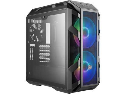 Cooler Master MasterCase H500M ATX Mid-Tower w/ 4x Side Tempered Glass Panels, Type-C I/O Panel, 2x Vertical GPU Card PCI Slots & 2x 200mm ARGB Fans w/ARGB Controller