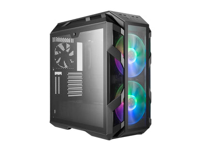 Cooler Master MasterCase H500M ATX Mid-Tower w/ 4x Side Tempered Glass Panels, Type-C I/O Panel, 2x Vertical GPU Card PCI Slots & 2x 200mm ARGB Fans w/ARGB Controller