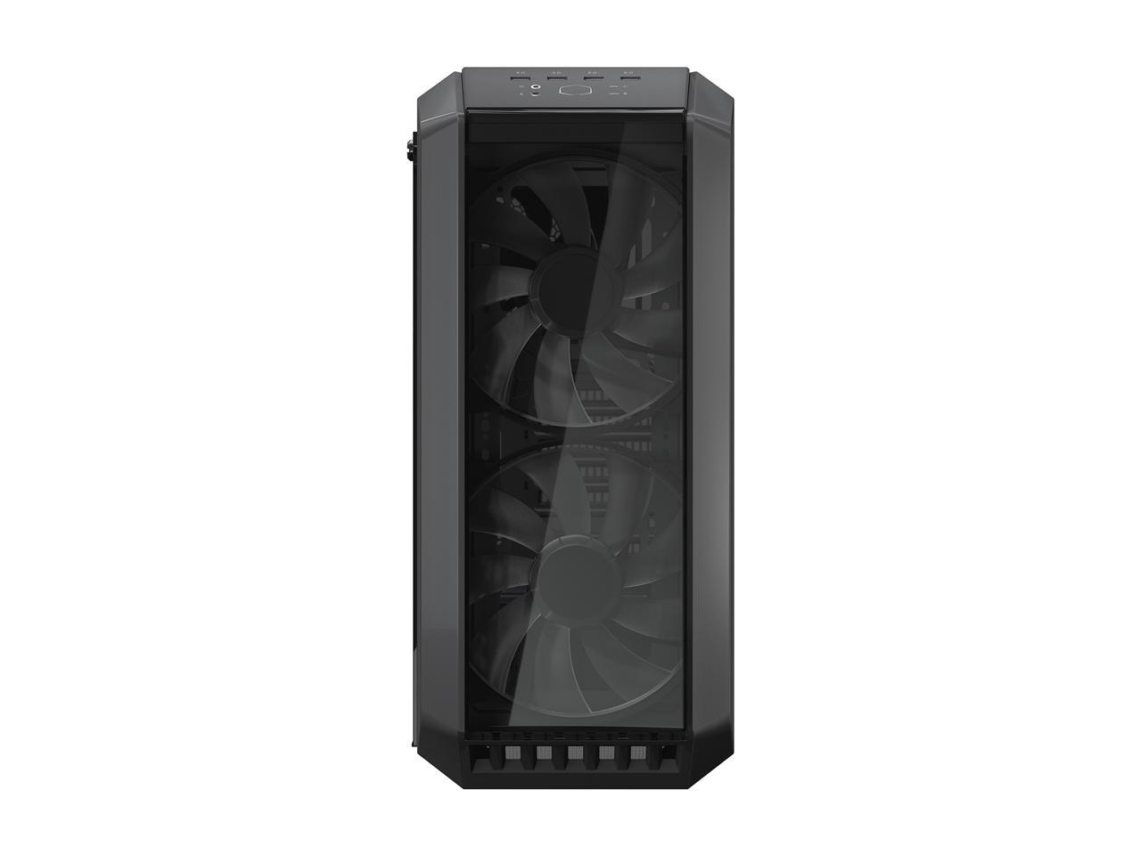 Cooler Master MasterCase H500 ARGB Airflow ATX Mid-Tower with Mesh and Transparent Front Panel Option, Dual 200mm ARGB Lighting Fans, and Tempered Glass