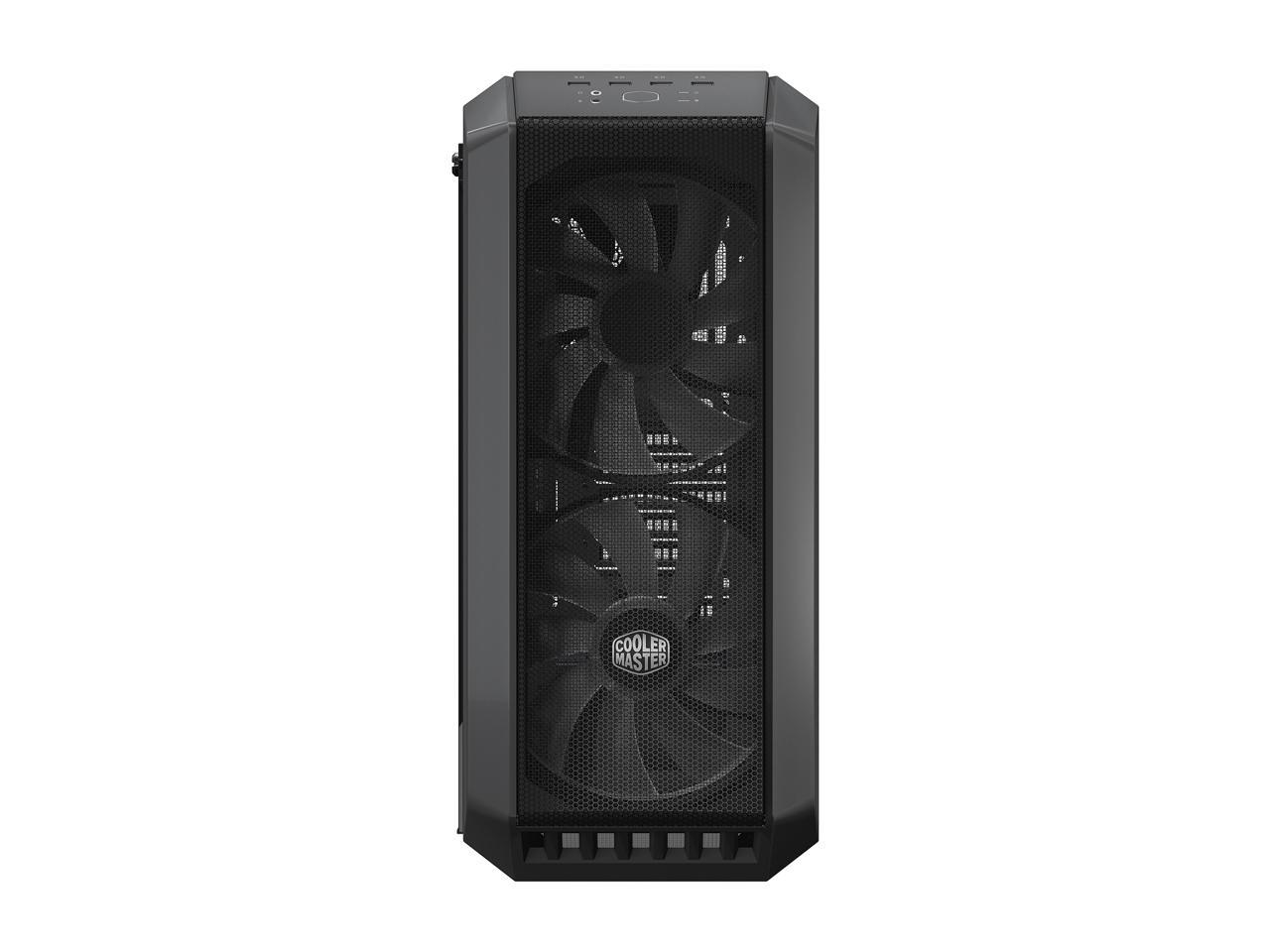 Cooler Master MasterCase H500 ARGB Airflow ATX Mid-Tower with Mesh and Transparent Front Panel Option, Dual 200mm ARGB Lighting Fans, and Tempered Glass