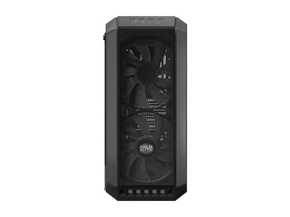 Cooler Master MasterCase H500 ARGB Airflow ATX Mid-Tower with Mesh and Transparent Front Panel Option, Dual 200mm ARGB Lighting Fans, and Tempered Glass