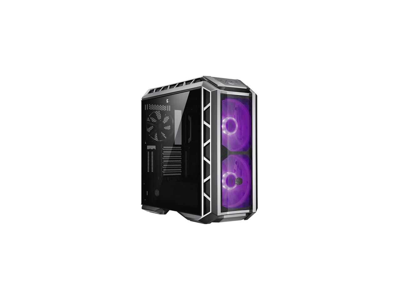 Cooler Master MasterCase H500P Mesh ARGB Airflow ATX Mid-Tower with Dual 200mm ARGB Fans, Gun Metal, Mesh Front Panel, Tempered Glass Side Panel & ARGB Lighting System