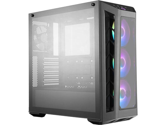 Cooler Master MasterBox MB530P ATX Mid-Tower w/ 3 x Tempered Glass Panel, Front Side Mesh Intakes & 3 x 120mm Addressable RGB Fans w/ARGB Controller
