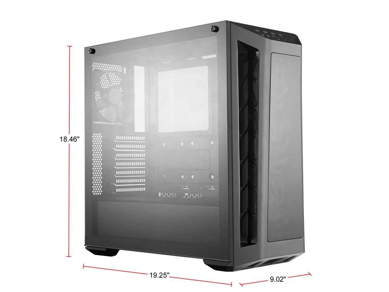 Cooler Master MasterBox MB530P ATX Mid-Tower w/ 3 x Tempered Glass Panel, Front Side Mesh Intakes & 3 x 120mm Addressable RGB Fans w/ARGB Controller