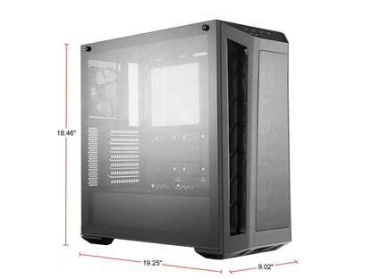 Cooler Master MasterBox MB530P ATX Mid-Tower w/ 3 x Tempered Glass Panel, Front Side Mesh Intakes & 3 x 120mm Addressable RGB Fans w/ARGB Controller
