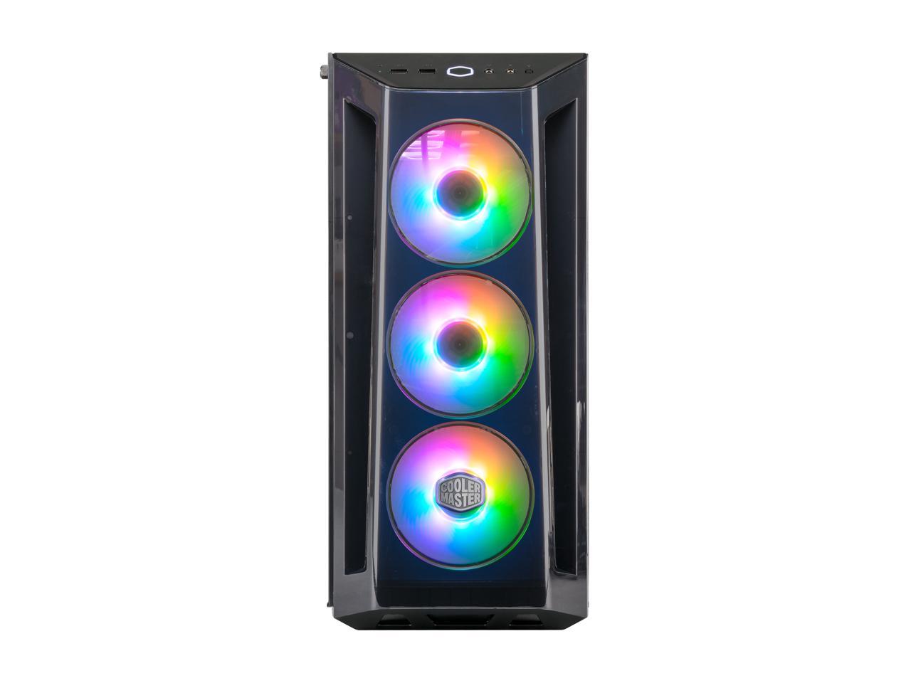 Cooler Master MasterBox MB520 ARGB ATX Mid-Tower with ARGB Lighting System, 3x 120mm ARGB Fans, Tempered Glass, Front DarkMirror Panel with Mesh Side Intakes, MCB-B520-KGNN-RGA