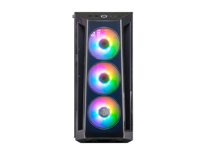 Cooler Master MasterBox MB520 ARGB ATX Mid-Tower with ARGB Lighting System, 3x 120mm ARGB Fans, Tempered Glass, Front DarkMirror Panel with Mesh Side Intakes, MCB-B520-KGNN-RGA