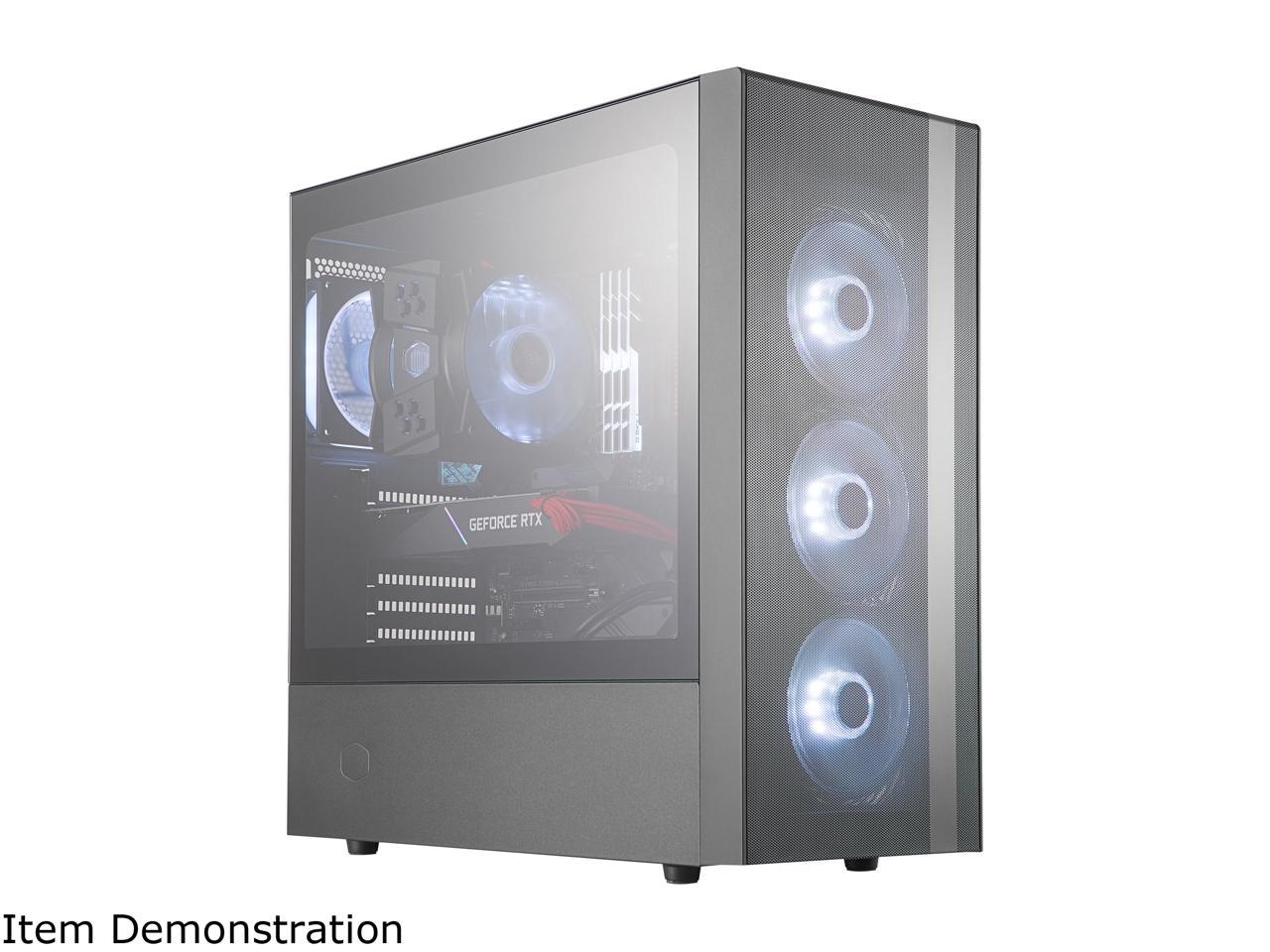 Cooler Master MasterBox NR600 ATX Mid-Tower with Front Mesh Ventilation, Minimal Design, Tempered Glass Side Panel and Single Headset Jack