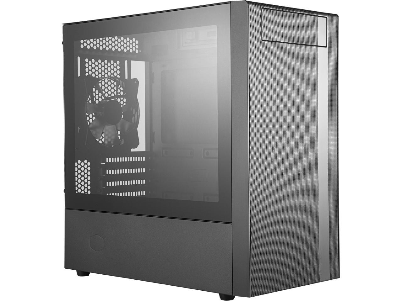 Cooler Master MasterBox NR400 w/ Front Mesh Ventilation, Minimal Design, Tempered Glass Side Panel and Single Headset Jack
