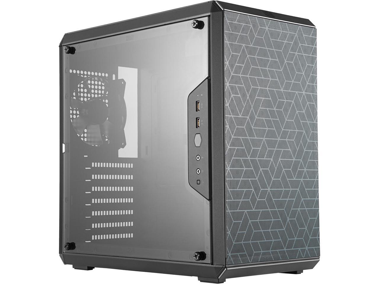 Cooler Master MasterBox Q500L Mid Tower w/ ATX MB Support, Magnetic Dust Filter, Transparent Acrylic Side Panel, Adjustable I/O & Fully Ventilated for Airflow