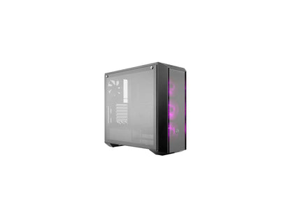 Cooler Master MasterBox Pro 5 ARGB ATX Mid-Tower with Adaptable Layout E-ATX up to 10.5", DarkMirror Front Panel, Tempered Glass, Three 120mm ARGB Lighting Fans - Black