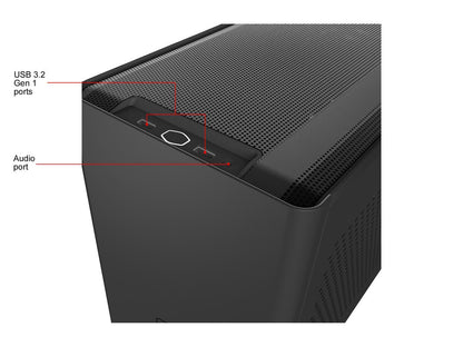 Cooler Master MasterBox NR200P SFF Small Form Factor Mini-ITX Case with Tempered glass or Vented Panel Option, PCI Riser Cable, Triple-slot GPU, Tool-Free and 360 Degree Accessibility