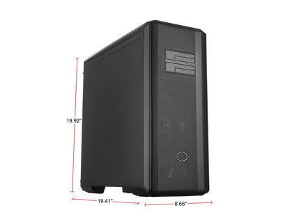 Cooler Master MasterBox NR600P E-ATX Mid-Tower with Dual Hot Swap Bays, SSI-EEB Compatible, SD Card Reader, Fine Mesh Front Panel and Adaptive Storage Support