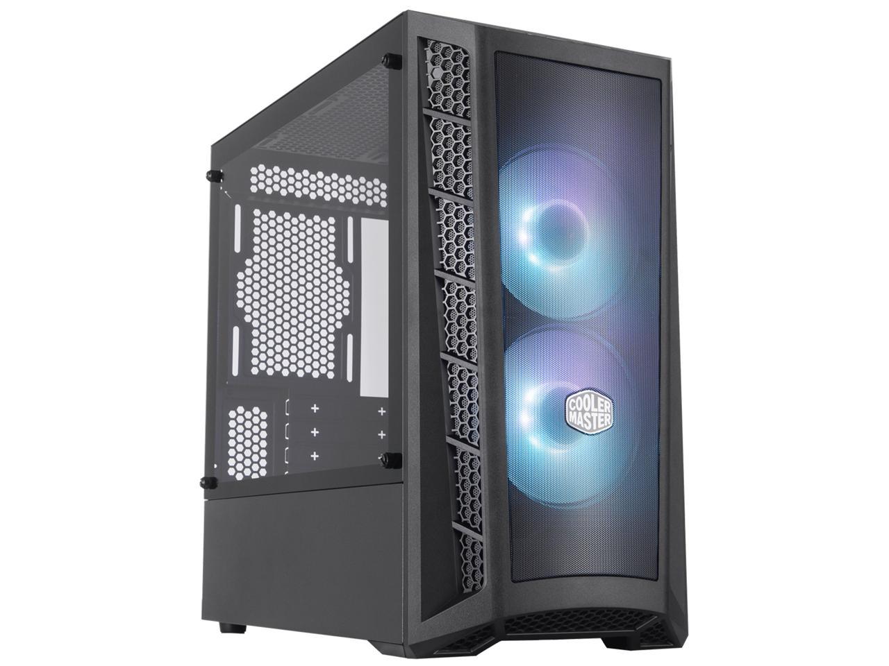 Cooler Master MasterBox MB311L ARGB Airflow Micro-ATX Mini Tower with Dual ARGB Fans, Fine Mesh Front Panel, Mesh Intake Vents, Tempered Glass Side Panel & ARGB Lighting System