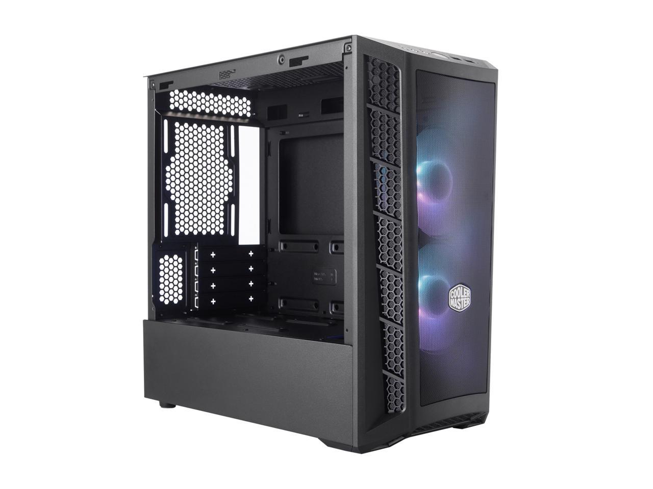 Cooler Master MasterBox MB311L ARGB Airflow Micro-ATX Mini Tower with Dual ARGB Fans, Fine Mesh Front Panel, Mesh Intake Vents, Tempered Glass Side Panel & ARGB Lighting System