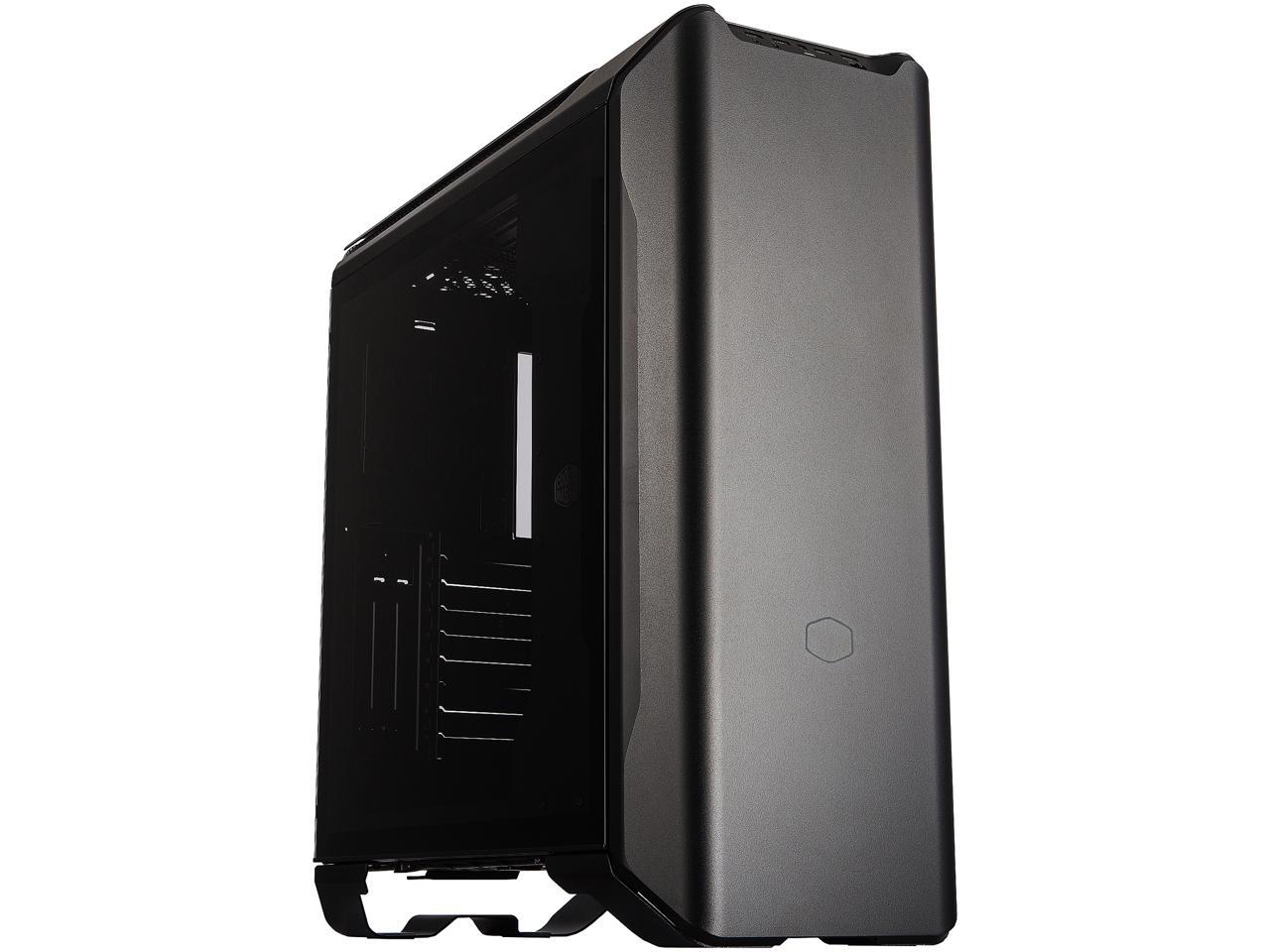 Cooler Master MasterCase SL600M Black Edition ATX Mid-Tower with Aluminum Panels, Vertical Chimney Layout, Type-C I/O Panel, Noise Reduction & Top Air Vents