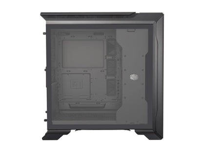 Cooler Master MasterCase SL600M Black Edition ATX Mid-Tower with Aluminum Panels, Vertical Chimney Layout, Type-C I/O Panel, Noise Reduction & Top Air Vents
