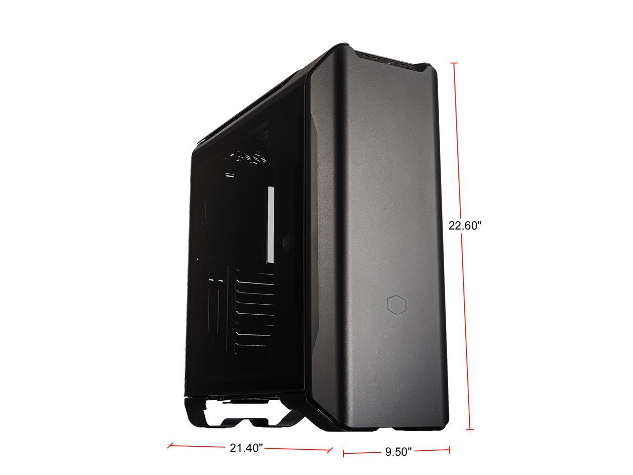 Cooler Master MasterCase SL600M Black Edition ATX Mid-Tower with Aluminum Panels, Vertical Chimney Layout, Type-C I/O Panel, Noise Reduction & Top Air Vents