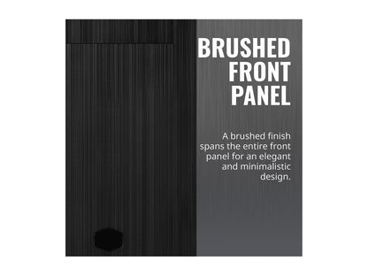 Cooler Master MasterBox MB600L V2 Tempered Glass with ODD Minimalistic ATX Mid-Tower Mesh Intakes, Brushed Front Panel, Hexagon Gleam and Breathable PSU Shroud