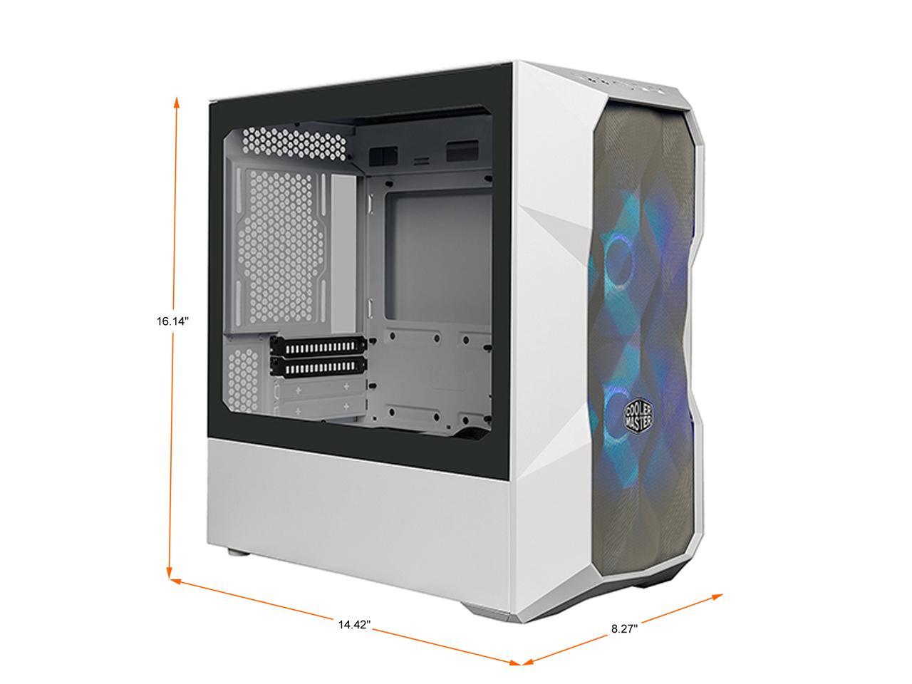 Cooler Master TD300 Mesh TD300-WGNN-S00 White Steel / Mesh / Plastic / Tempered Glass Micro ATX Tower Computer Case