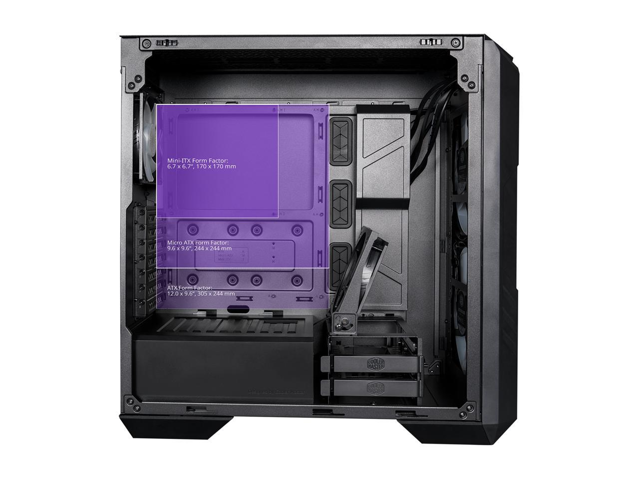 Cooler Master HAF 500 H500-KGNN-S00 Black Steel / Plastic / Tempered Glass ATX Mid Tower Computer Case