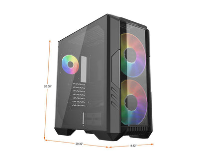 Cooler Master HAF 500 H500-KGNN-S00 Black Steel / Plastic / Tempered Glass ATX Mid Tower Computer Case